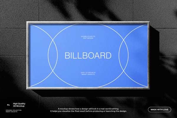 Billboard Mockup on Wall Concrete
