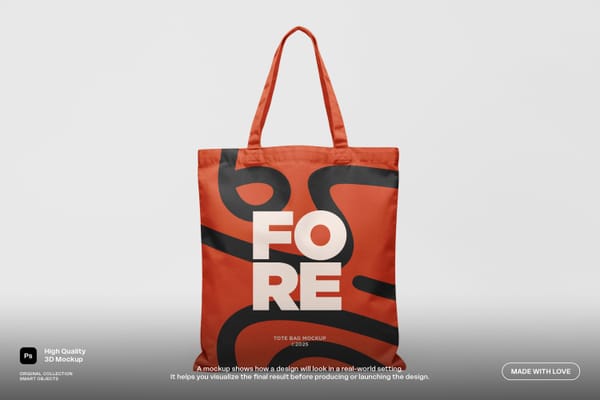 Fabric Tote Bag Mockup