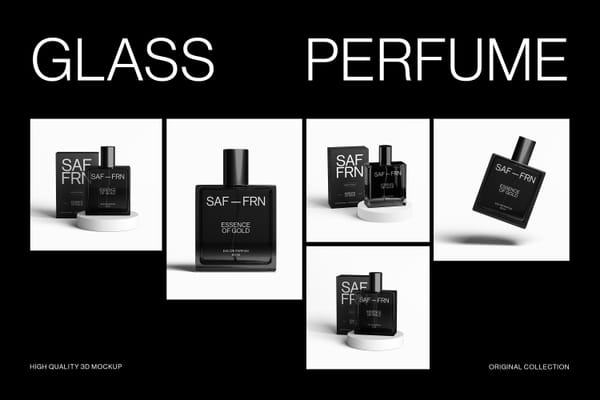 Glass Perfume Mockup