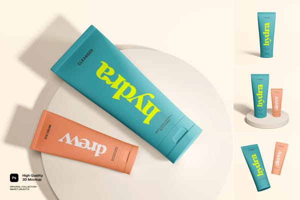 Skincare Tube Mockup