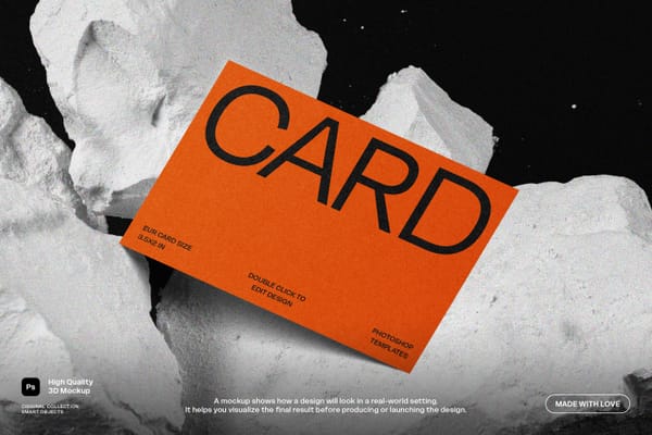Business Card Mockup on Stone