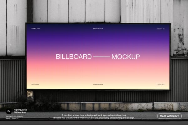 Street Billboard Mockup